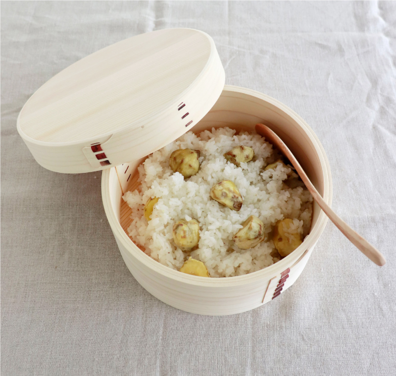 bentwood rice container